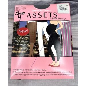 ASSETS BY‎ SPANX MARVELOUS MAMA LUCKY LEGGINGS Size 4 Maternity  SLATE GREY